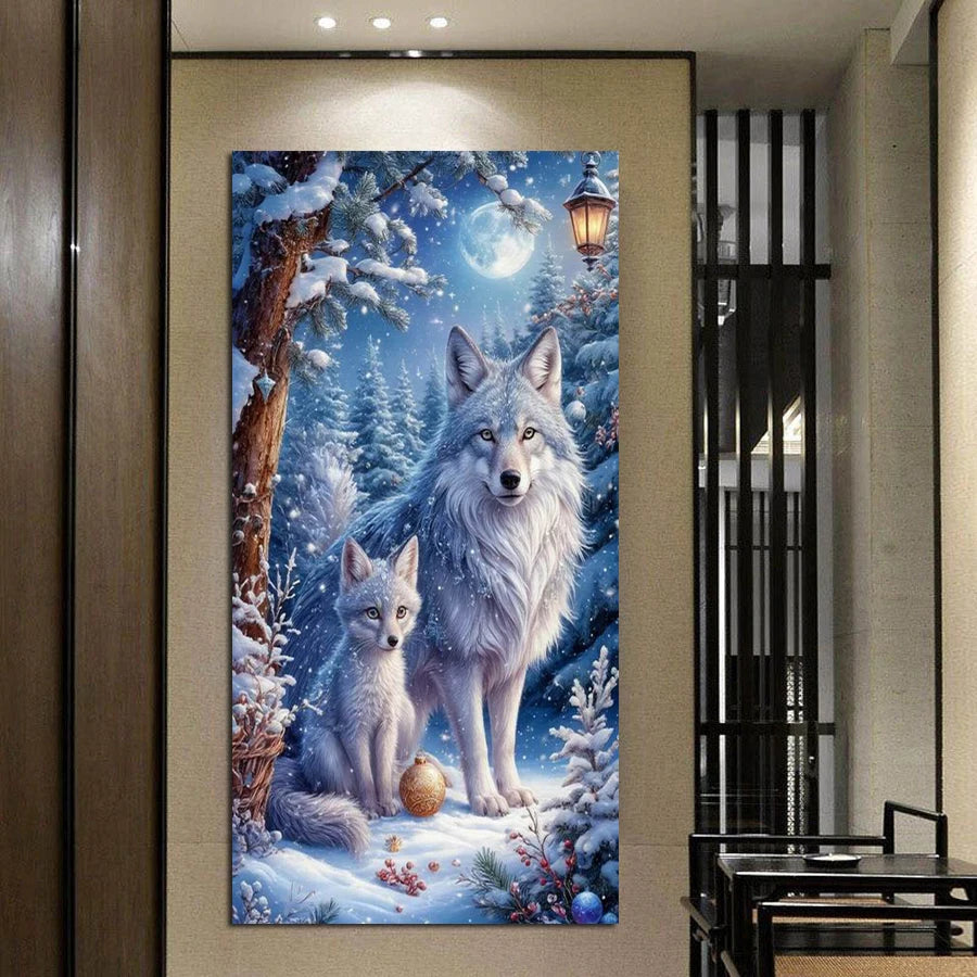 Snow Wolf Large Size Diy Diamond Arts Painting Kits New Collection