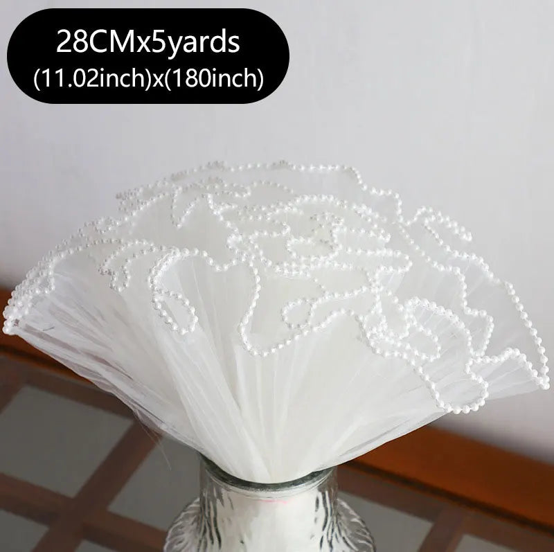 5Yards Bouquet Wrapping , Florist Packaging Lace Mesh