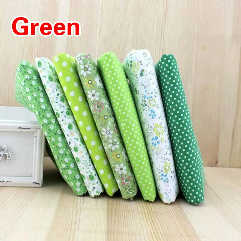 7pcs 25*25cm Square Crafts Cloth 100% Cotton Fabric Print Cloth