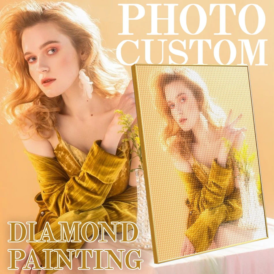 CHENISTORY Photo Custom Diamond Painting 5D Full Square Diamond Embroidery Picture Rhinestone Cross Stitch Kit Mosaic Home Decor