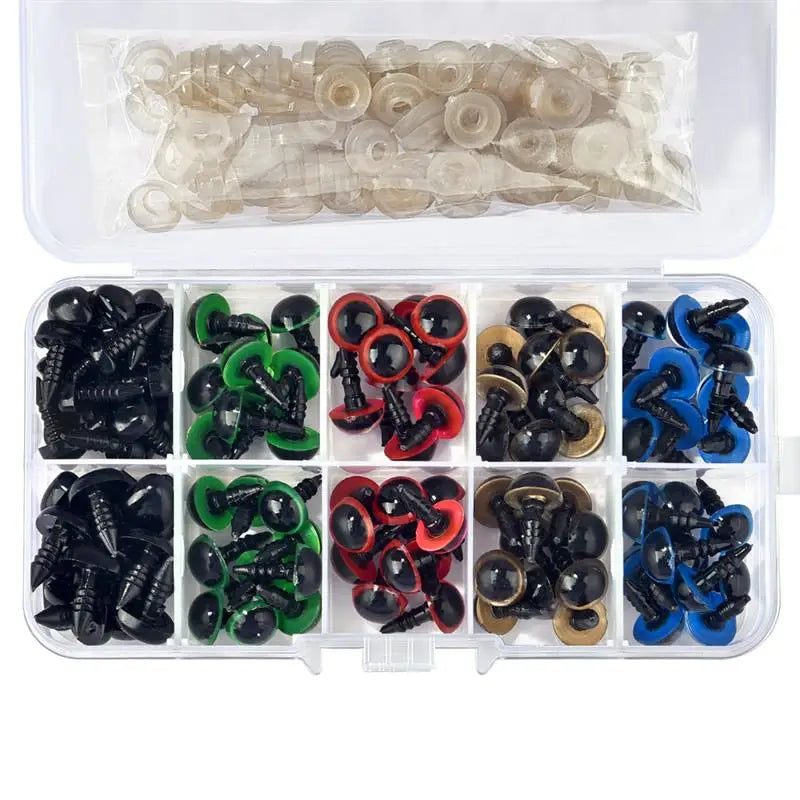 1 Box Plastic Colorful Eyes Noses For Doll Craft DIY Making Tools