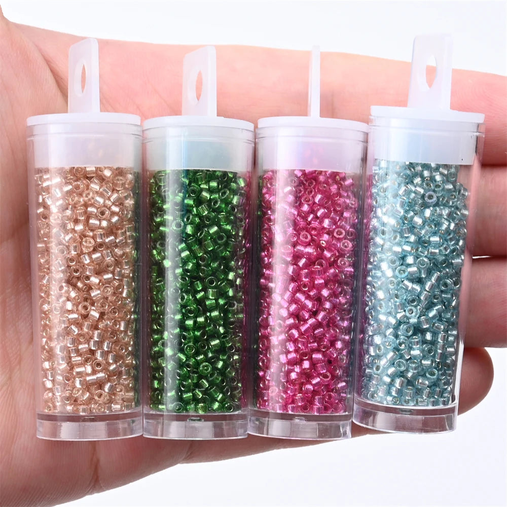 2mm Silver Colour Inside Mini, Beads Glass Craft Beads For DIY Art Craft