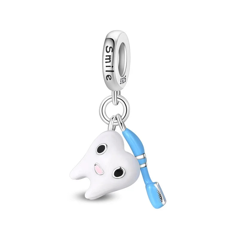 Original 925 Sterling Silver Charm Beads Medical Series