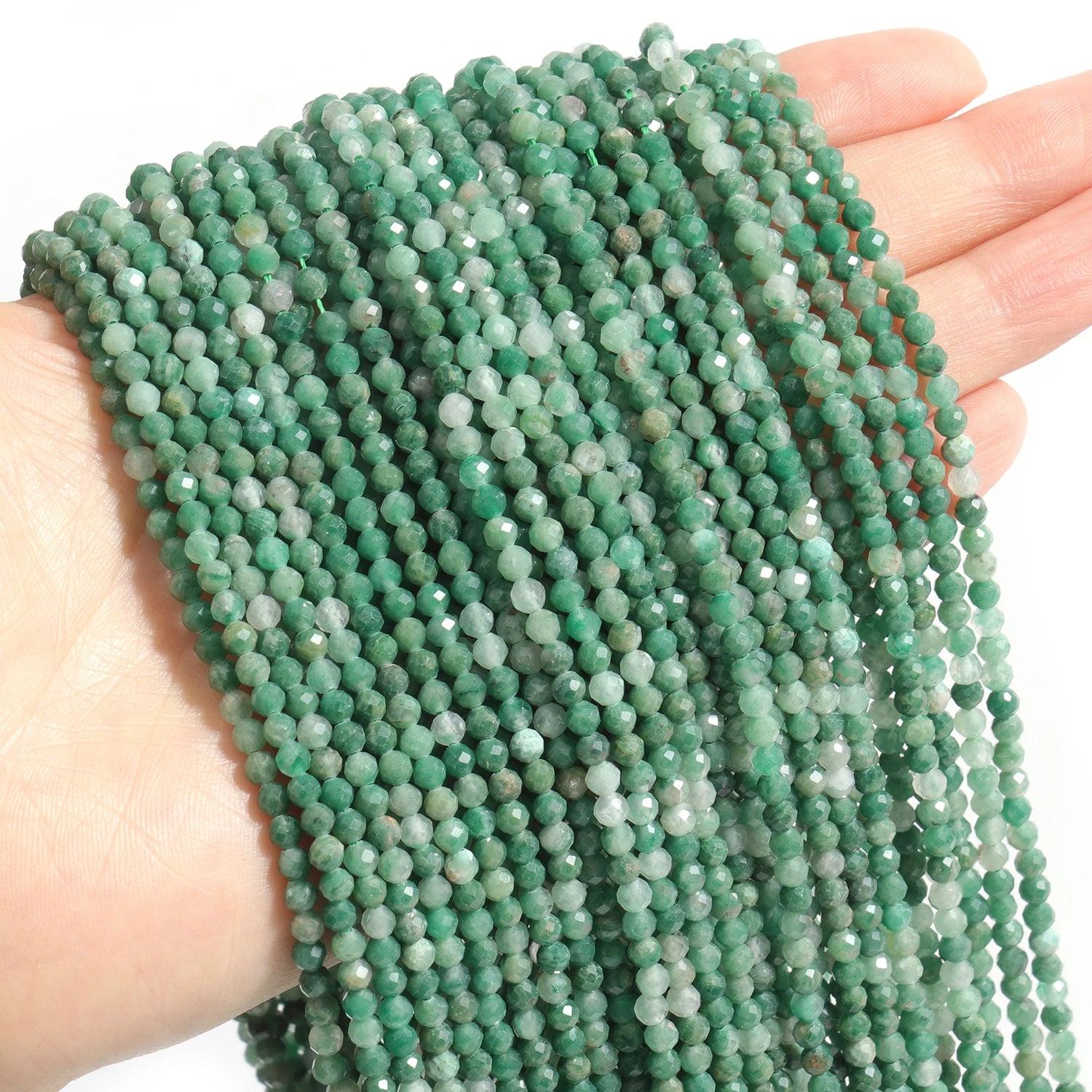 Faceted Natural Stone Beads Faceted Amazonite Aquamarine Opal Labradorite Loose Spacer Bead
