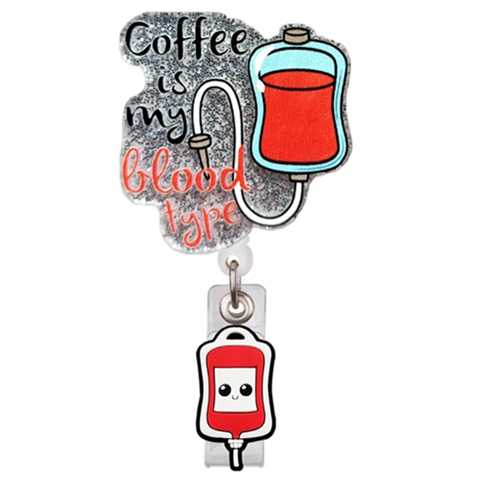 Creative Acrylic Heart Lung Brain Kidney Uterus Intestine Pattern Badge Reel Retractable