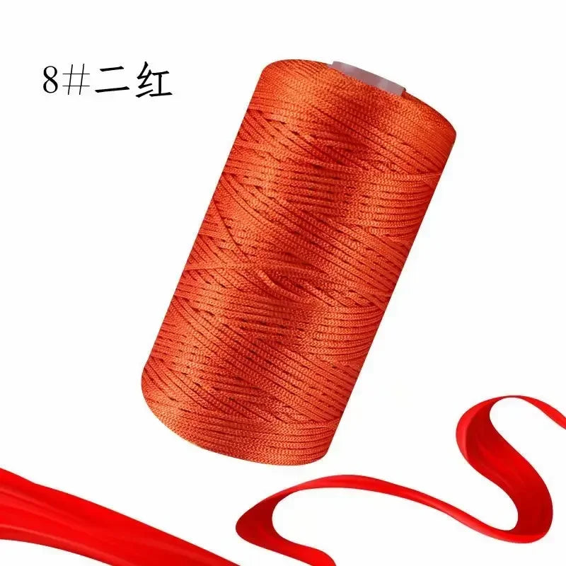 New Summer Crochet Yarn 1.5mm Thin Ice Cotton Thread for Hand Knitting Bag Hat Shoes 100g Hollow Line Colorful Nylon Cord