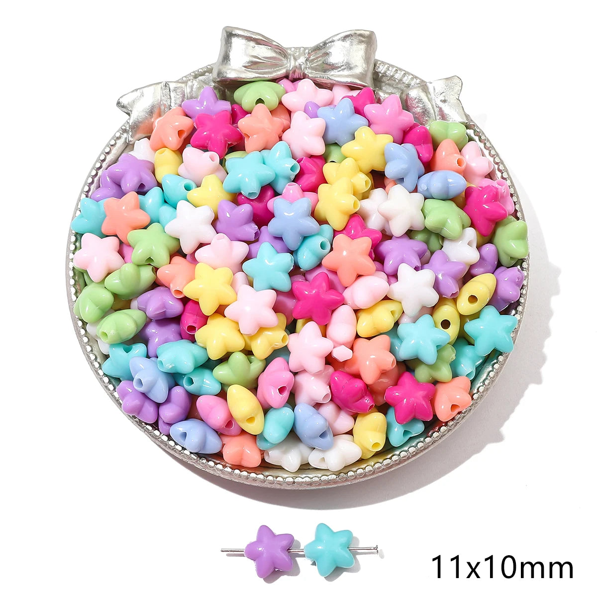About 20-200Pcs acrylic solid colored beads, butterflies, pentagonal stars, love beads