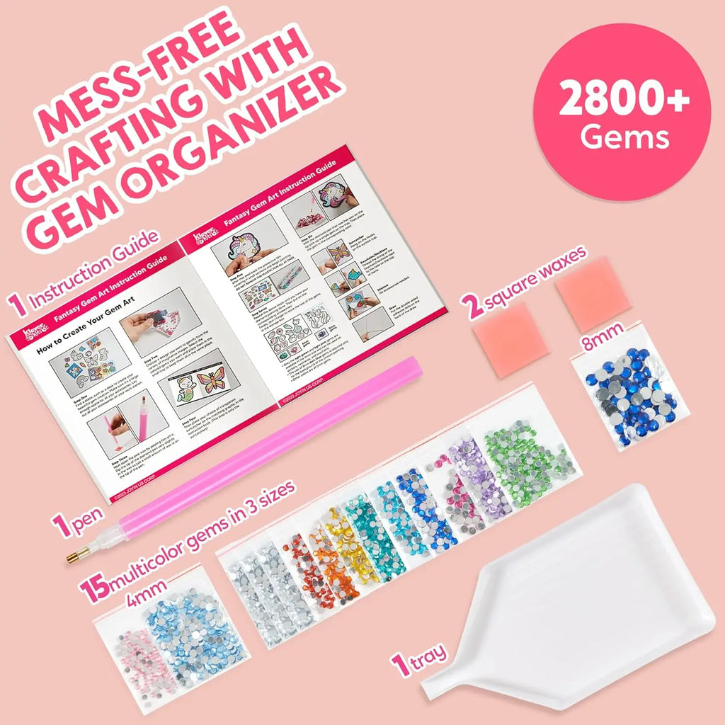 16 Projects Gem Painting Kits Diamond Gem  with 5D Gem for Girls Ages 6-12