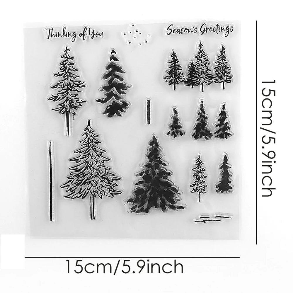 In The Pines Christmas Tree Clear Stamps and Cutting Dies