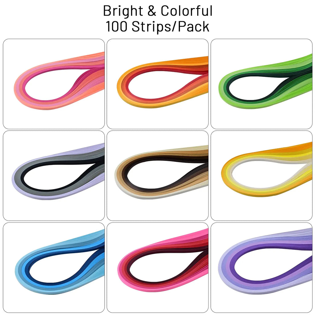 900 Strips Quilling Paper Set 39cm Mixed Color  Origami Quilling Tools