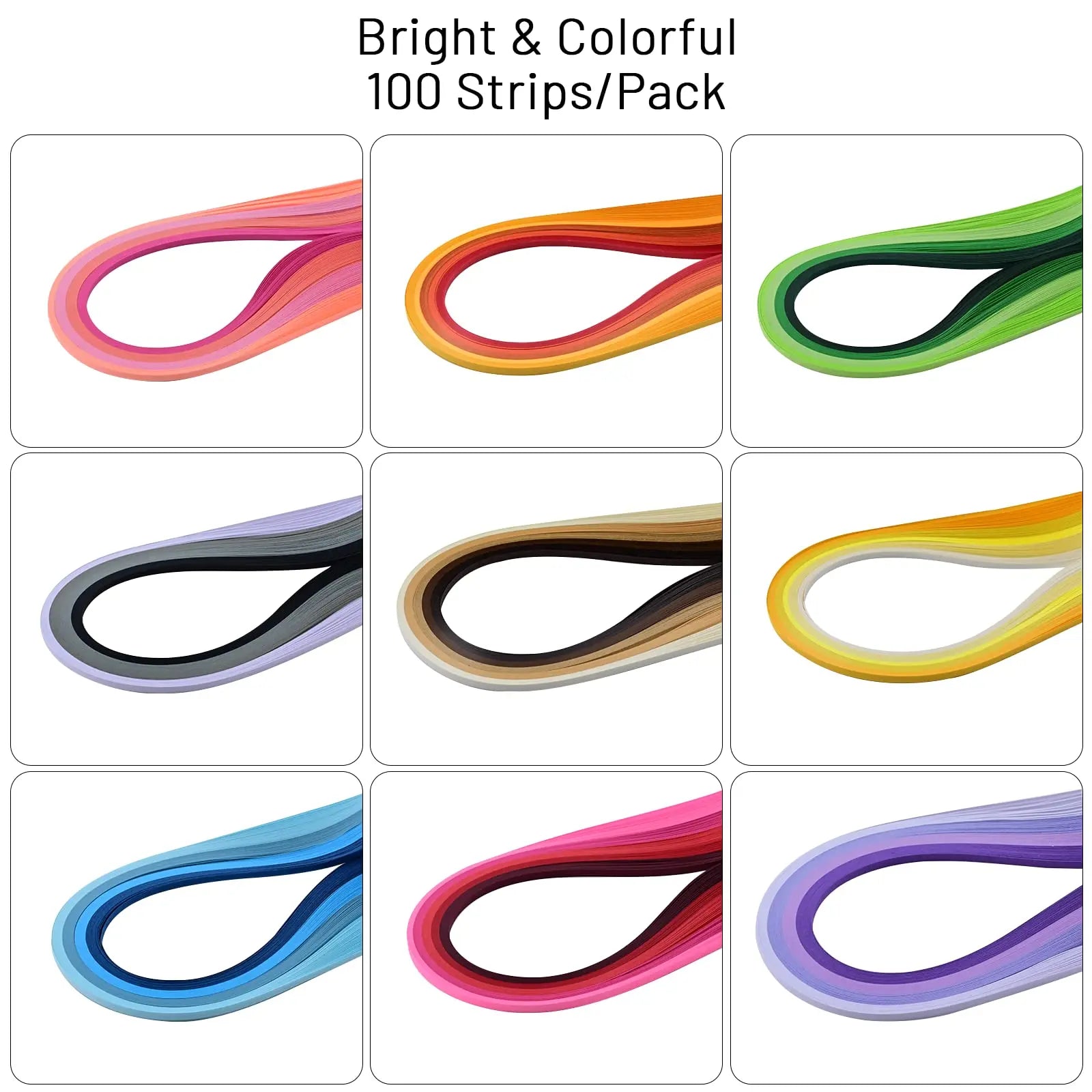 900 Strips Quilling Paper Set 39cm Mixed Color  Origami Quilling Tools