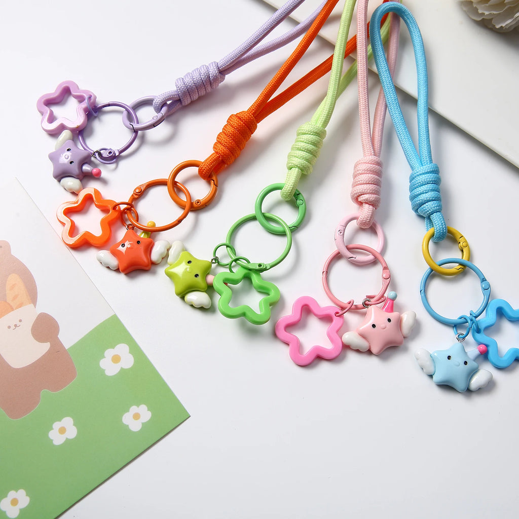 1pcs Multicolor Star Keyring Lobster Clasp Hooks, Jewelry DIY