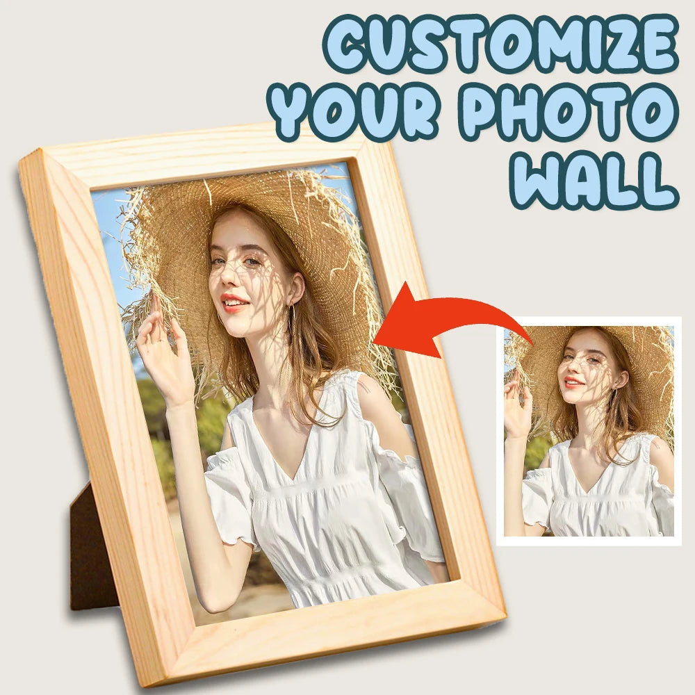 1pc custom photo frame, Multiple size options Can be wall-mounted picture frames, Personalized commemorative gift home decorations