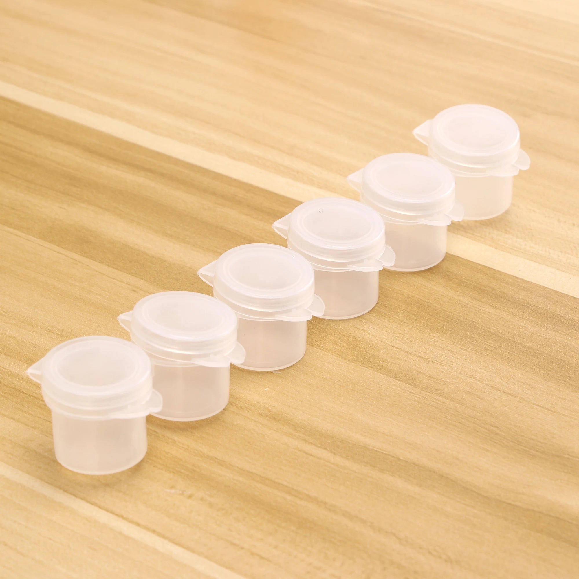 10Strips Empty Paint Pot Empty Acrylic Mini Container
