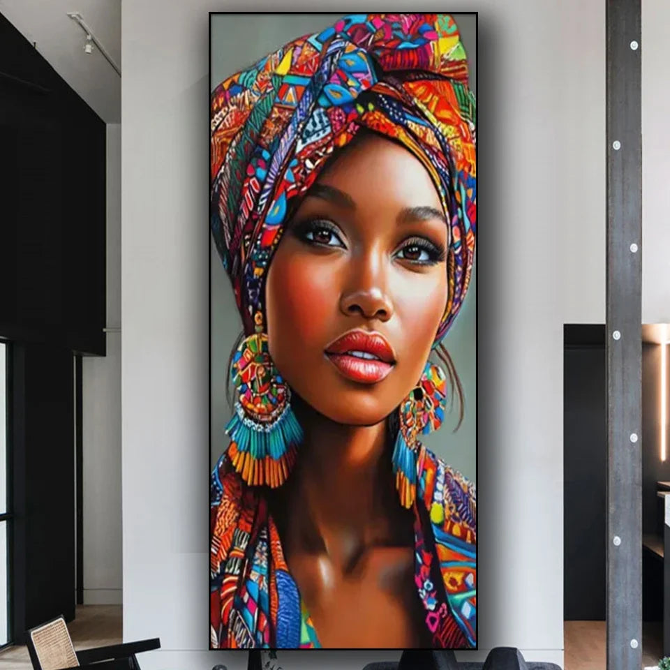 Colorful African Headscarf for Women DIY Diamond Painting Art New 2026.