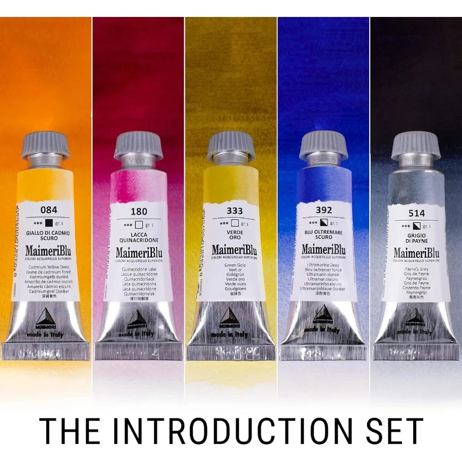 Single Pigment Watercolor Paint Set 5Piece Professional Watercolor