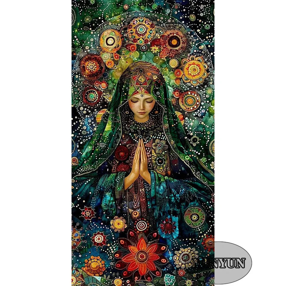 Diamond Painting Art DIY Mosaic Women Flower and Bird Embroidery Cross Stitch 5D Round Square Rhinestone Home Wall Decoration