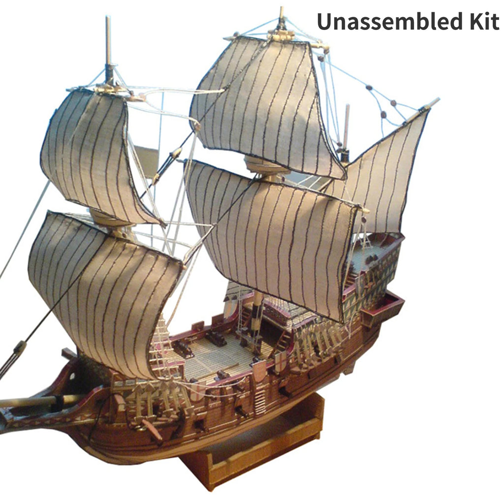 Paper boat model DIY battleship paper model sailboat model Unassembled Kit