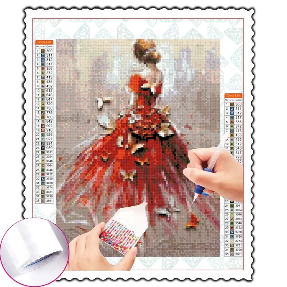 5D 120 Colors AB Fairy Dust Diamond Painting Flowers Mosaic Kits Full Square Round Embroidery DIY Gift Home Decoration