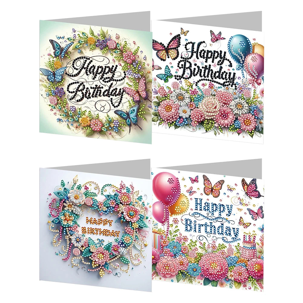 DIY Christmas Greeting Cards 12pc Diamond Painting Kits