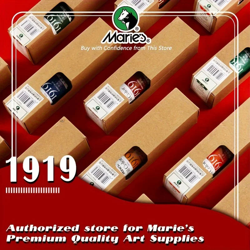 5pcs Marie's Oil Paints Set Vibrant Colors, Professional.