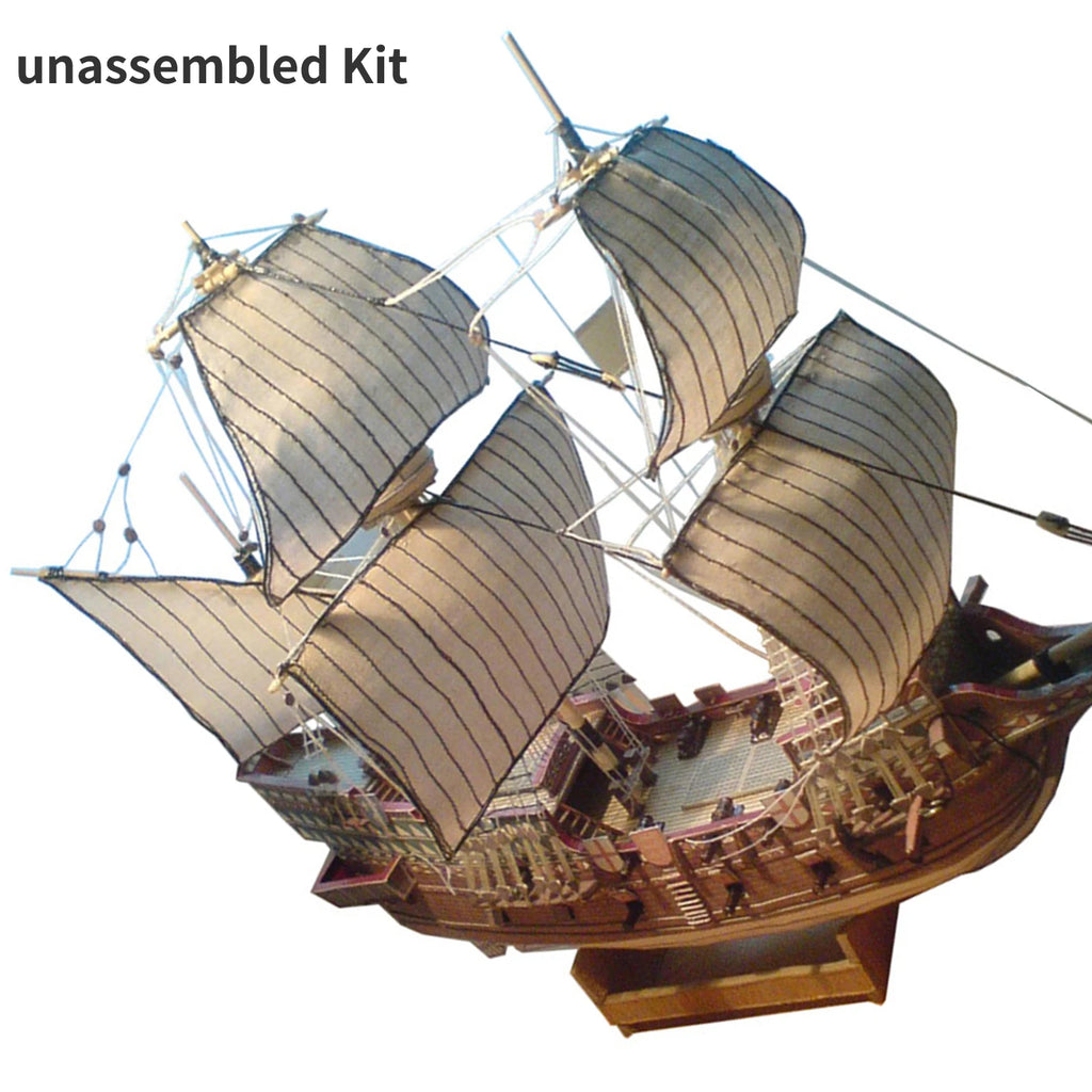 Paper boat model DIY battleship paper model sailboat model Unassembled Kit