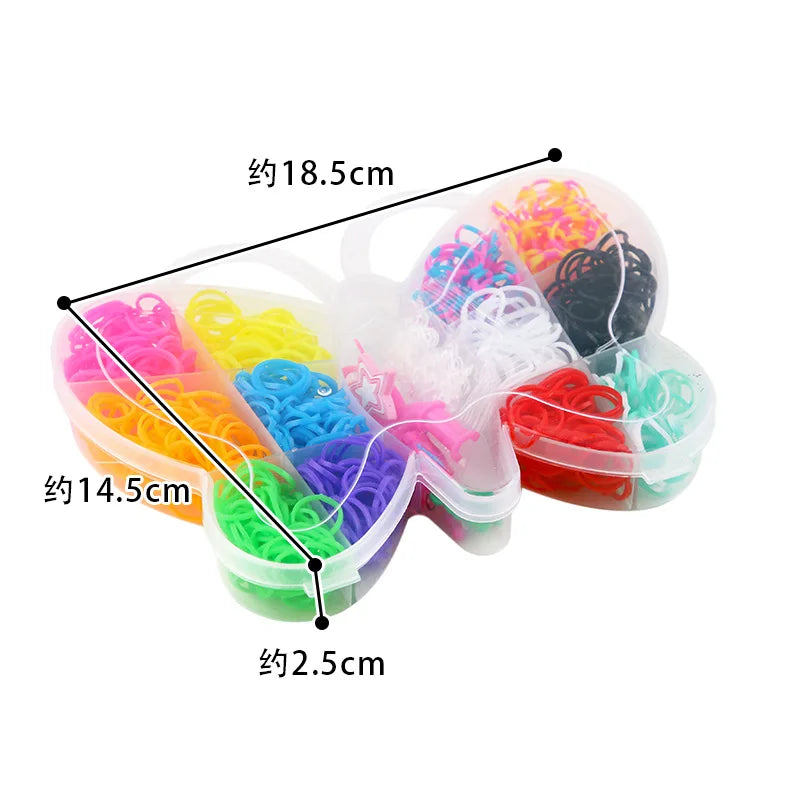 600pcs Rubber Bands Creative Bracelet Making Kit DIY
