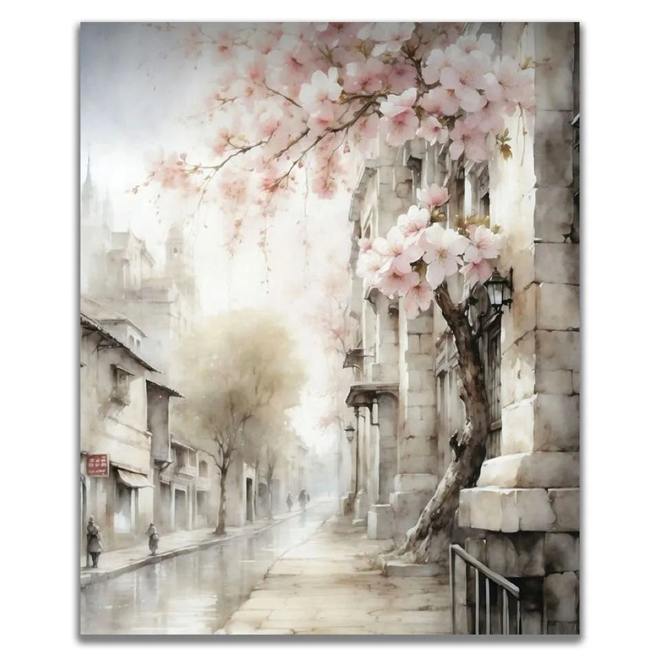 DIY diamond painting diamond mosaic art small town Scenery embroidery 5D full square round diamond cross stitch kit home decor
