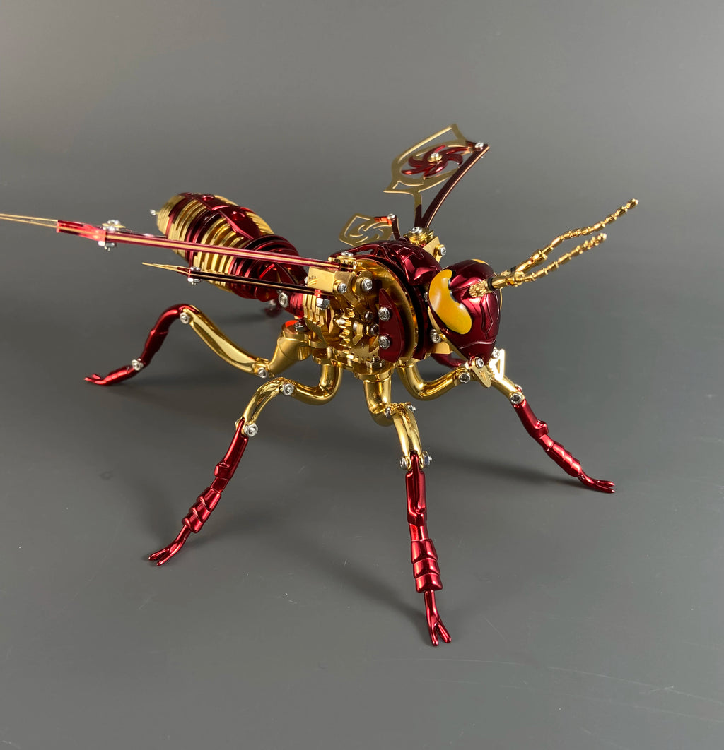 Large Wasp 3D Puzzle Metal Assembly Model Mechanical lnsect Toy for Boy Kids