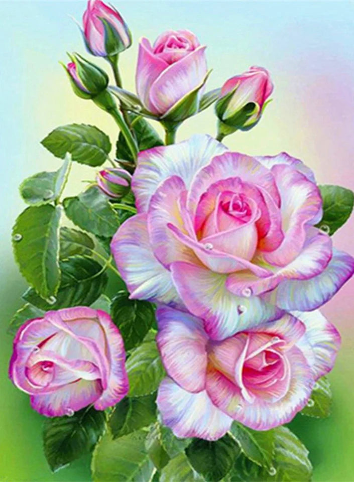 5D 120 Colors AB Fairy Dust Diamond Painting Flowers Mosaic Kits Full Square Round Embroidery DIY Gift Home Decoration