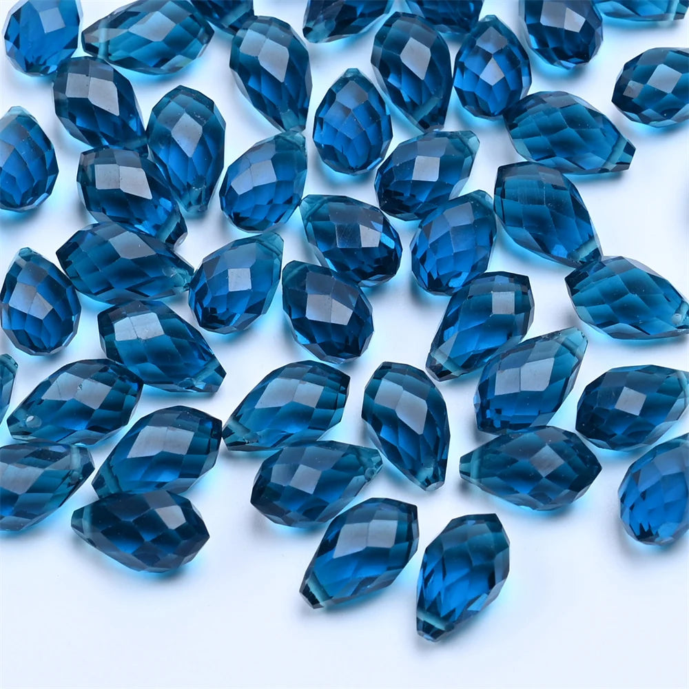 50pcs Crystal Teardrop Beads   Waterdrop Shape Faceted Beads