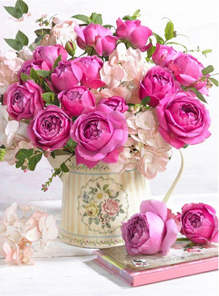 5D 120 Colors AB Fairy Dust Diamond Painting Flowers Mosaic Kits Full Square Round Embroidery DIY Gift Home Decoration