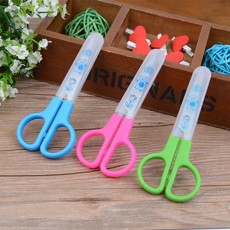 1pc cartoon safety scissors for kids diy craft cutouts