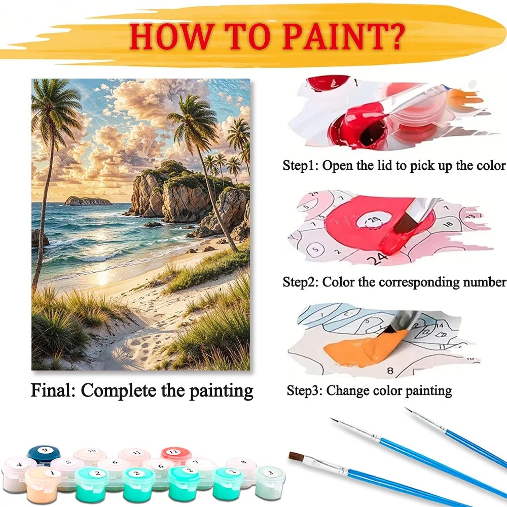 Scenery Diy Art Paint By Numbers For Adult