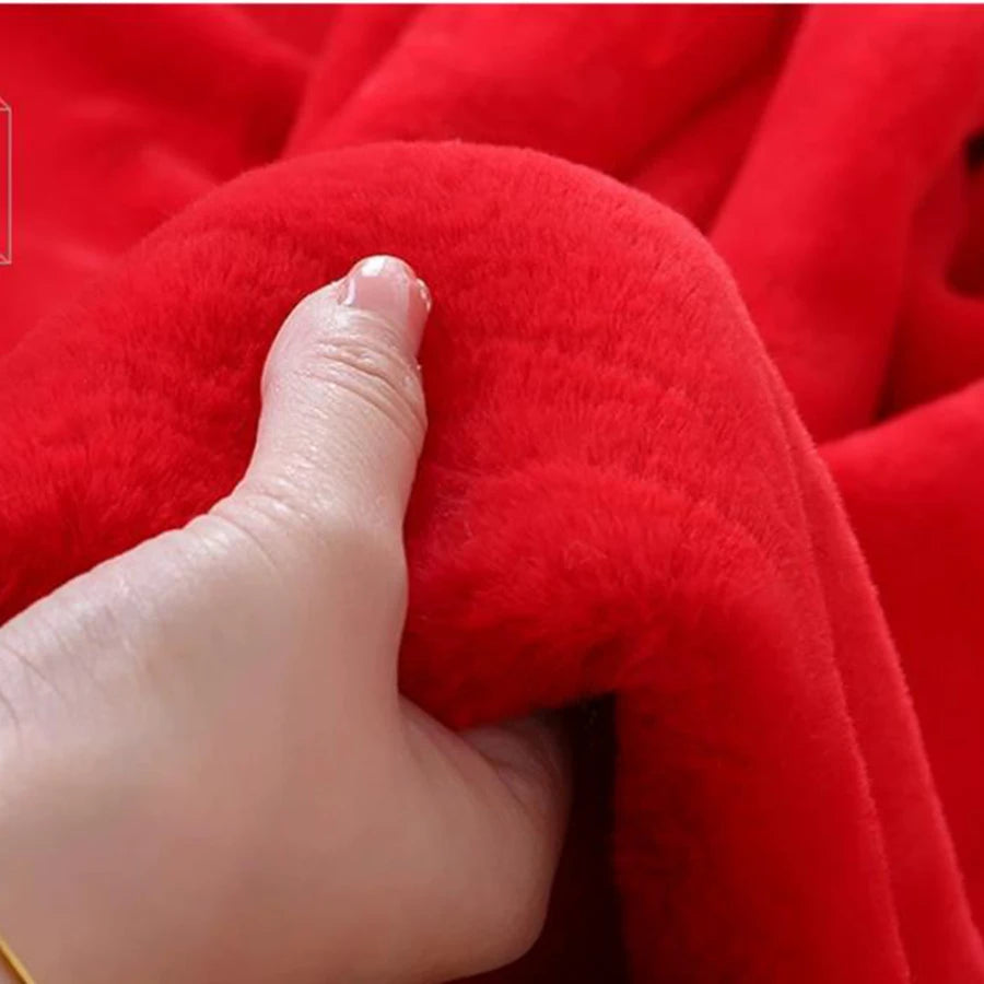 Plush Encryption Thickening fabric solid Solf Atrtificial