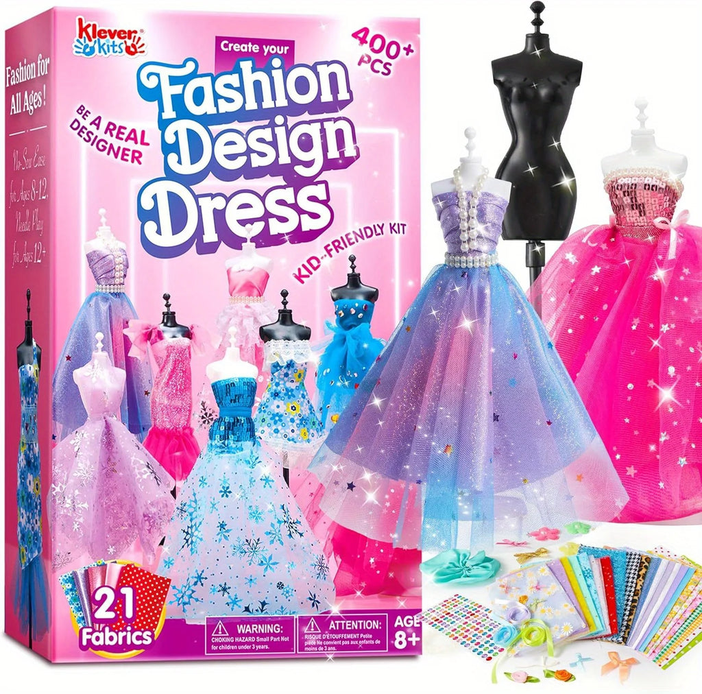 400+PCS Crafts for Kids Art and  DIY Sewing Kits, Birthday Gift