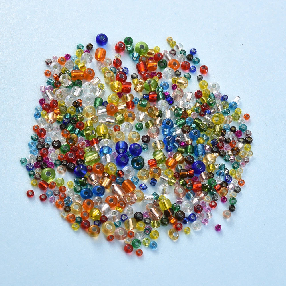 1000/500/200Pcs Glass Transparent Seed Bead Spacing Beads