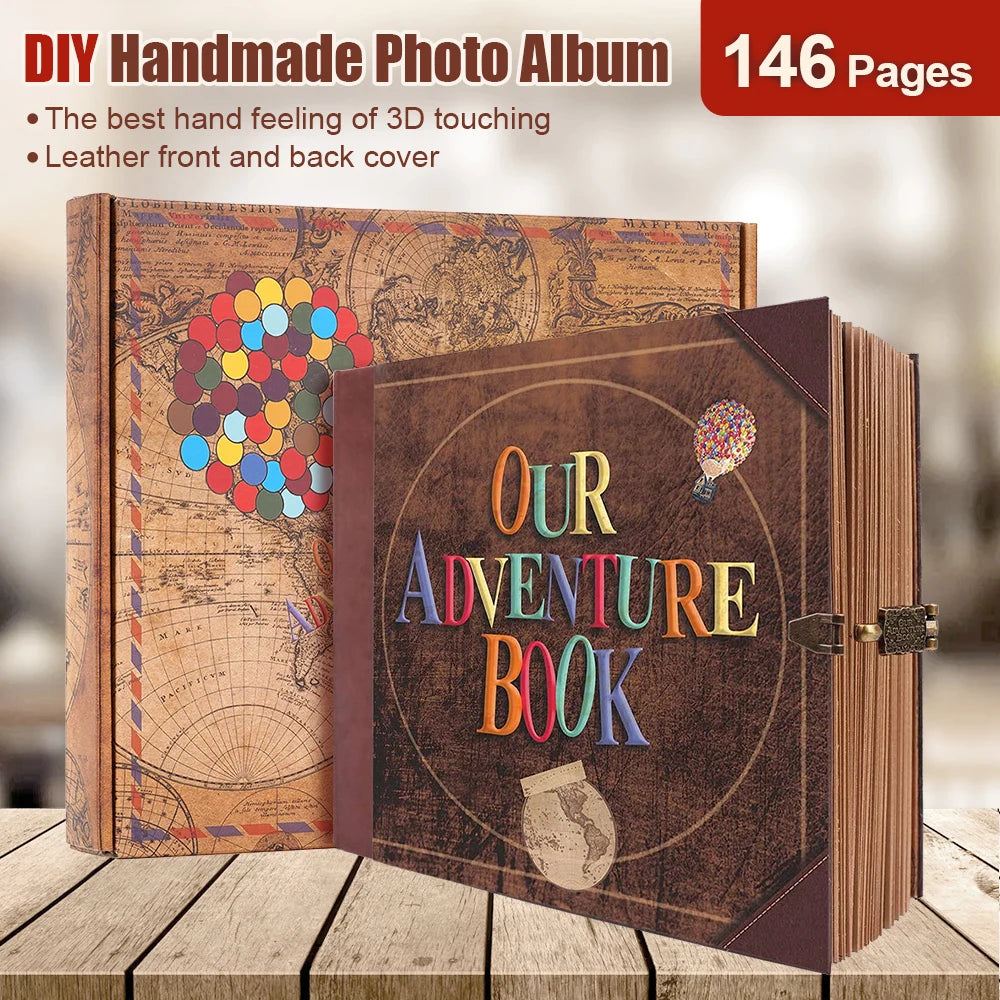 Our Adventure Book 146 Page Diy Handmade Photo Album Scrapbook