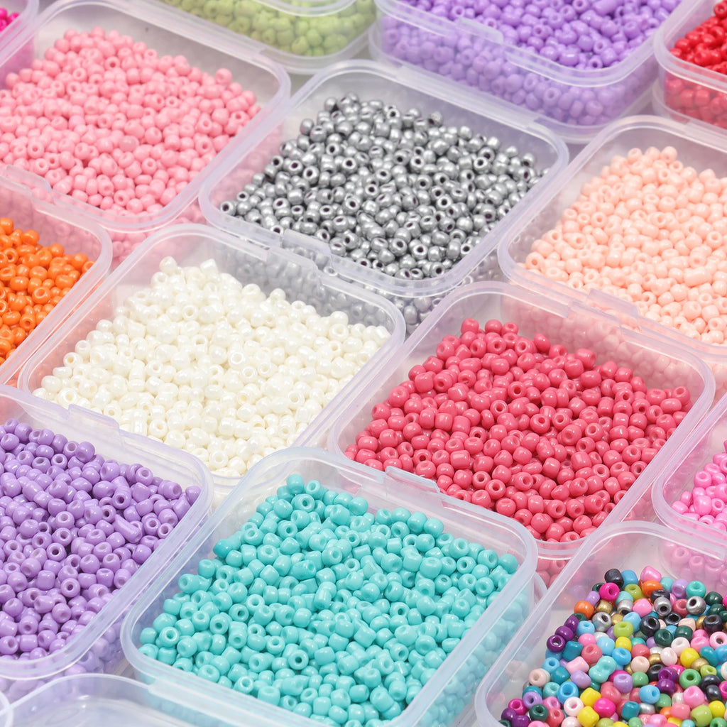 1000pcs/box 3mm Czech Glass Seed Beads Colorful Round Loose Bead for DIY Earrings Bracelet Jewelry Making Accessories