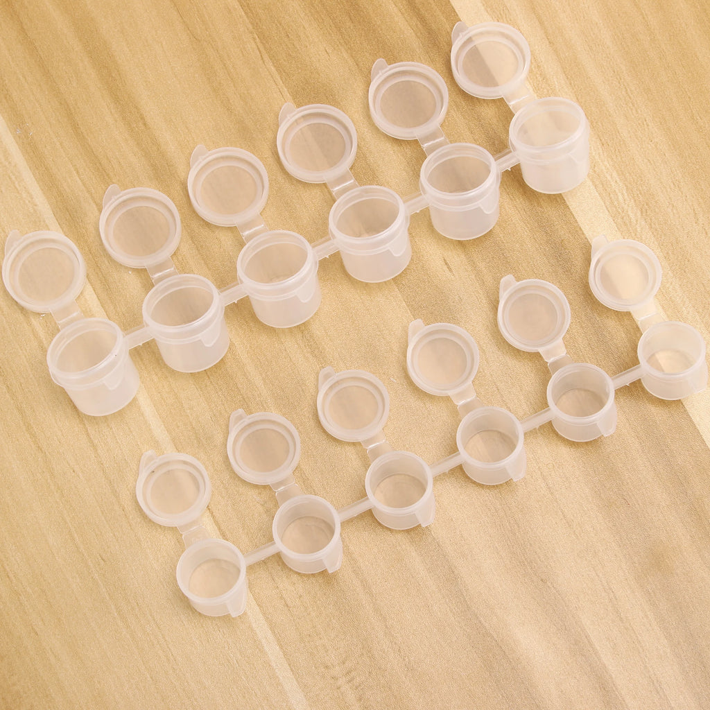 10Strips Empty Paint Pot Empty Acrylic Mini Container