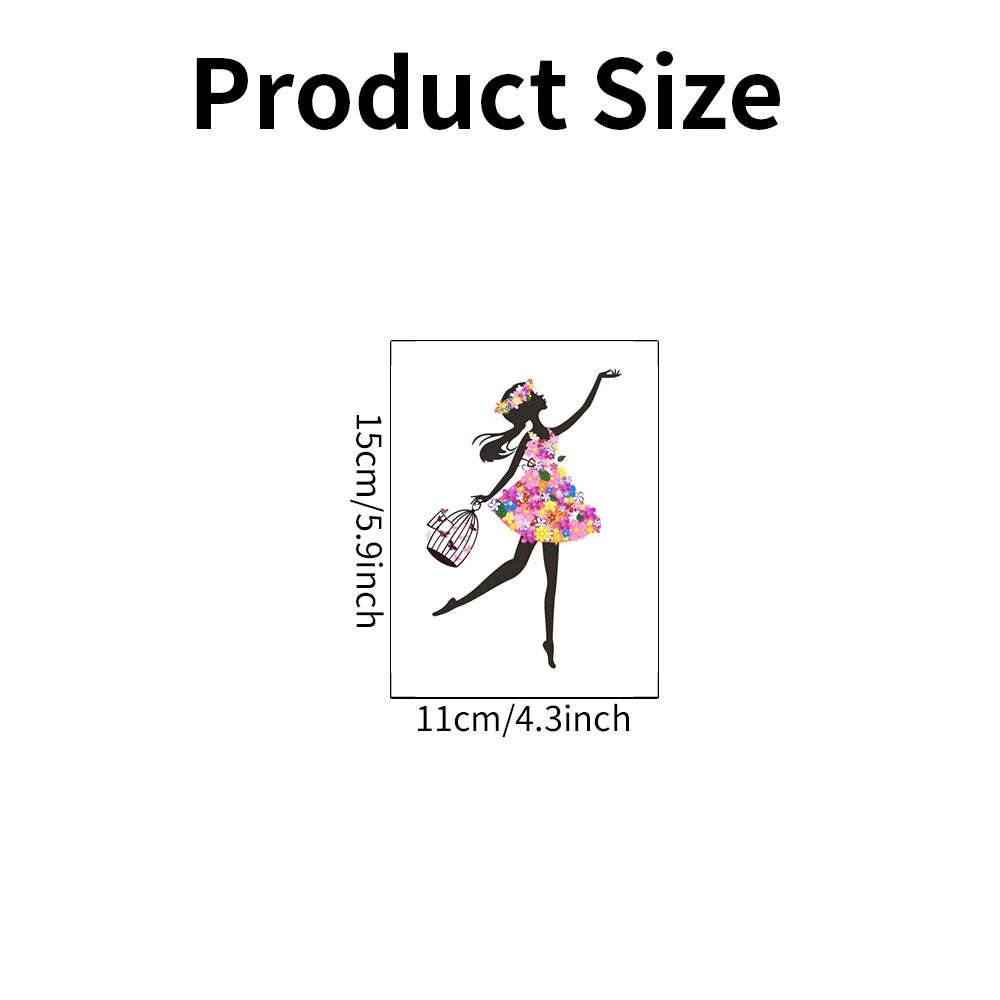 wall stickers switch Butterfly girl children's room, mural Self-adhesive Wall Decals