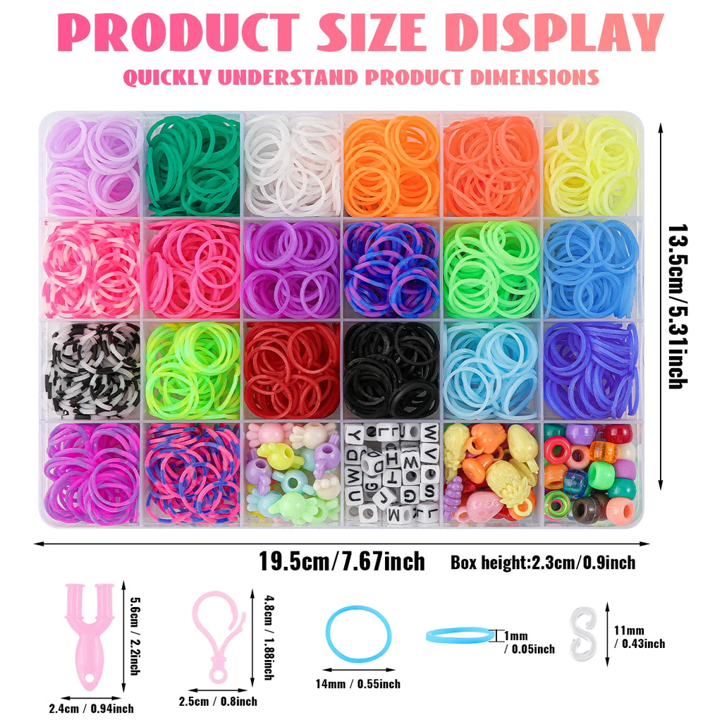 Creative rubber band Weaving Machine Kit - DIY colorful craft rubber band bracelets