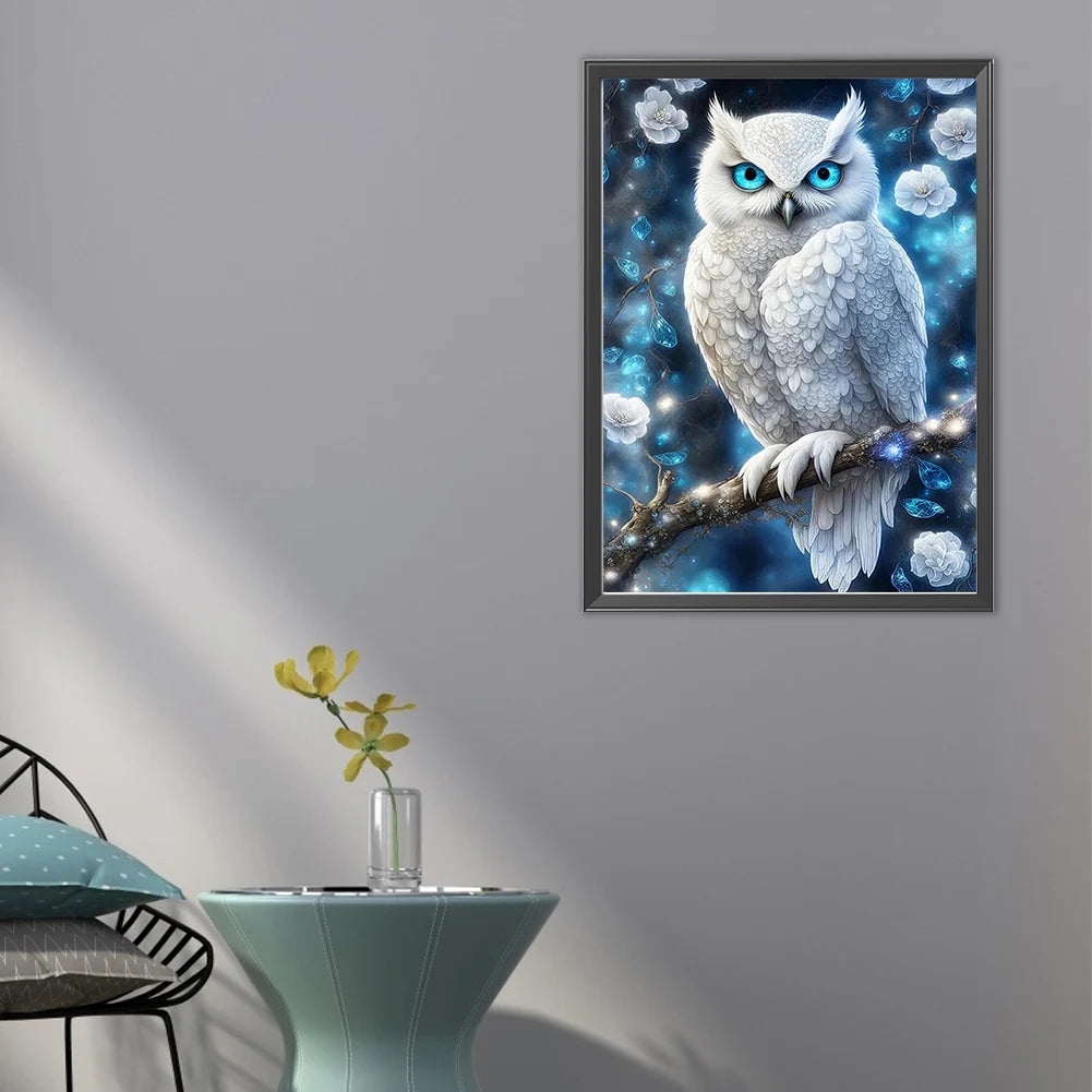 5D DIY Drill Partial AB Diamond Painting Owl Kit