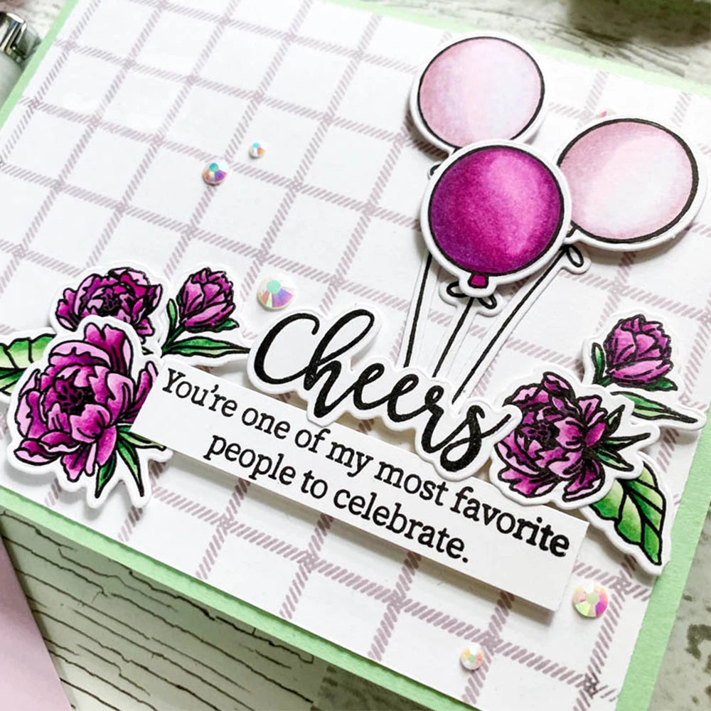 Happy Birthday Sentiments Transparent Clear Stamps and Cutting Dies For DIY Craft Making Card Photo Album Scrapbooking Decoratio