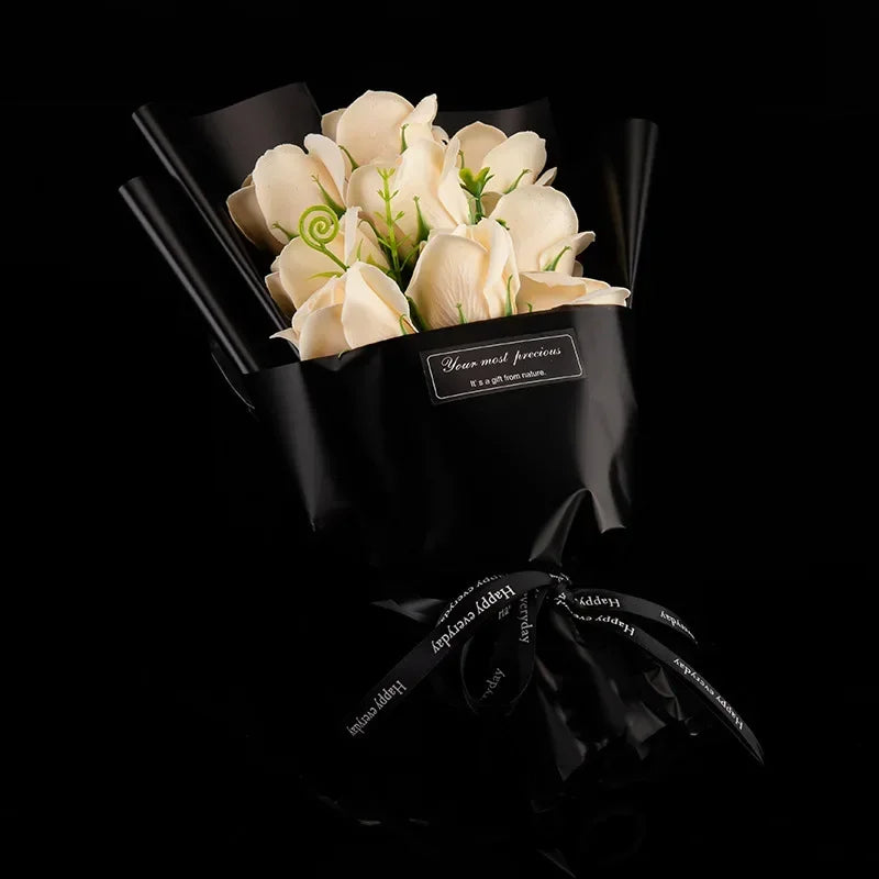 9 Heads Soap Flower Rose Bouquet Artificial Flower