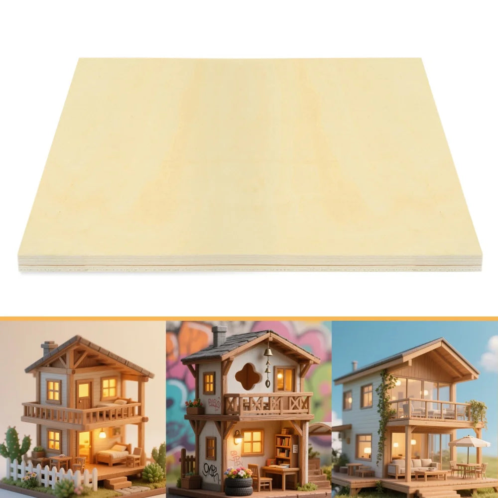 Basswood Sheets for Craft 3mm Thick Unfinished Wood