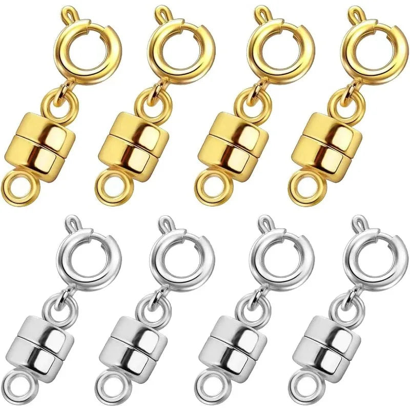 Magnetic Necklace Clasps and Closures 18K Gold- and Silver-Plated Bracelet Converter Clasp,