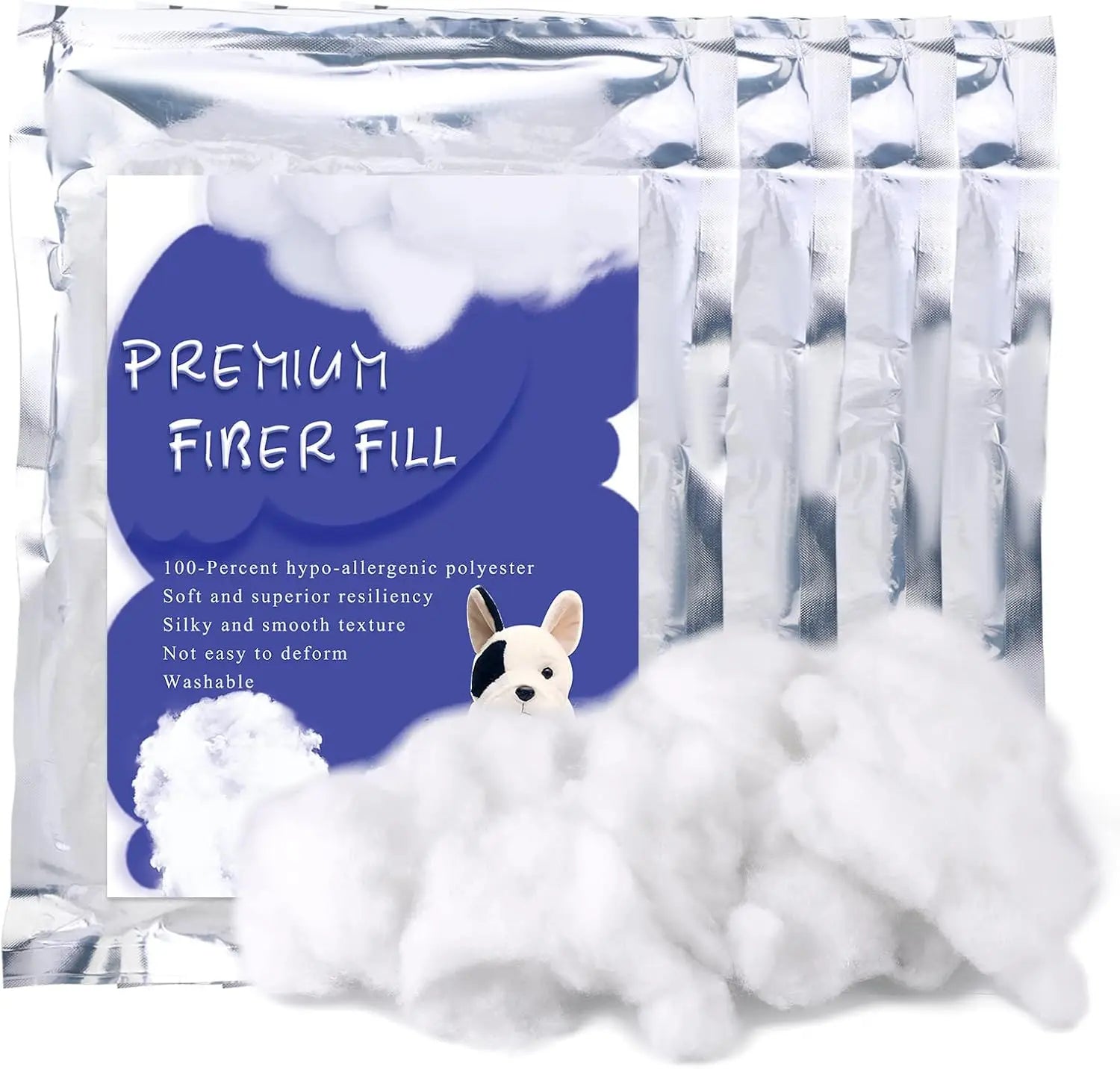 Polyfill Stuffing Fiber Fill White High Resilience Premium Fiberfill Crochet Stuffing