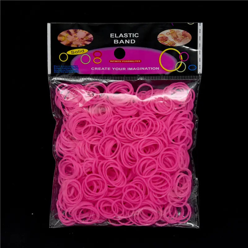 New Loom Rubber Bands Bracelet for Kids or Hair Rainbow Rubber Loom Bands