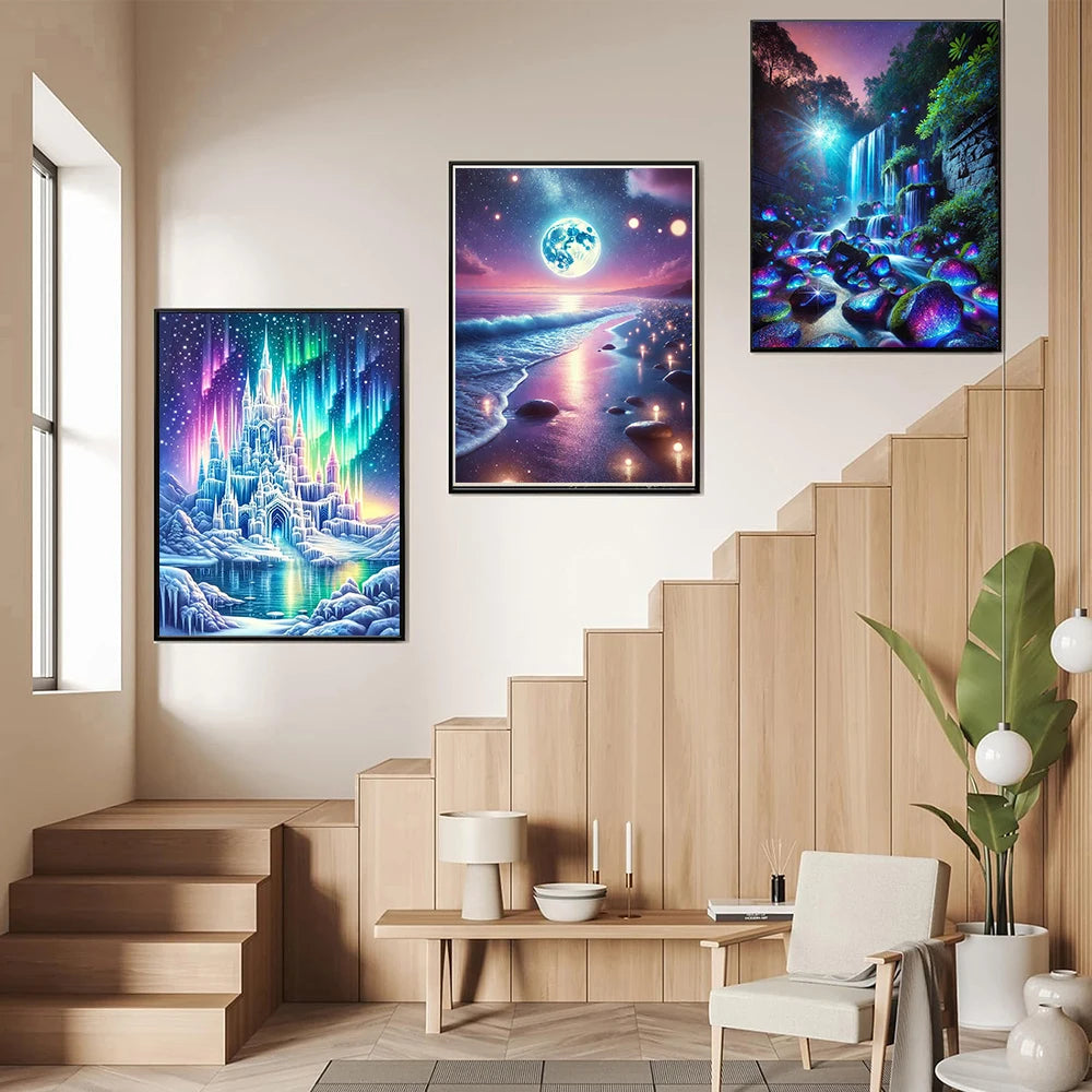 6 Kinds Of Patterns Scenery Diamond Painting Art Kits